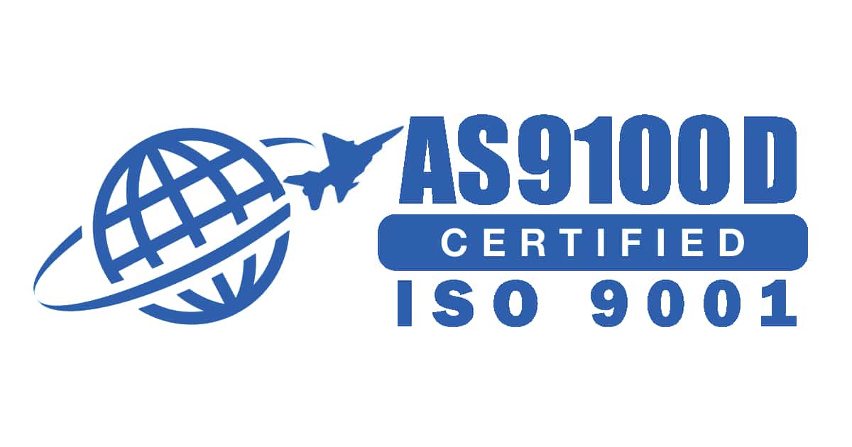 AS9100 Rev Certificated ISO 9001 Logo